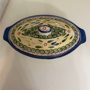 Temp-Tations Floral Ceramic Serving Dish